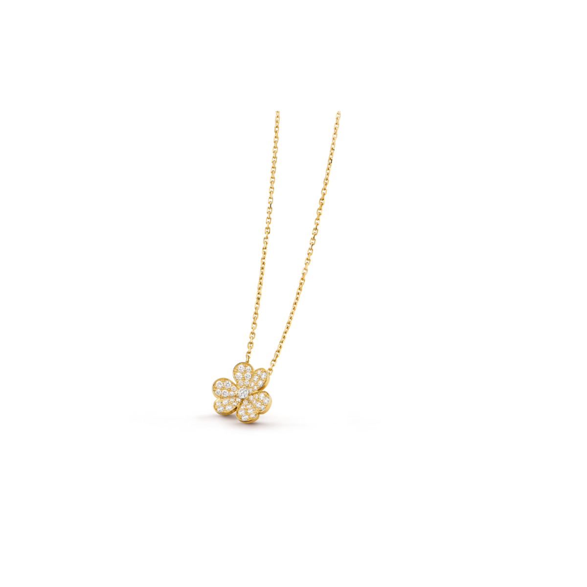 Van Cleef & Arpels Frivole collection clover necklace
