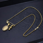 Chrome Hearts Gold Pin Cross Necklace