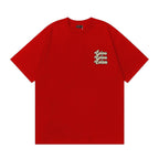 EVISU Short-Sleeve T-Shirt with Triangular God of Fortune Print