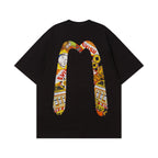 EVISU "Lucky Slot Machine" Themed Short-Sleeve T-Shirt with Large "M" Print