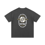 EVISU Summer New Arrival: "Family Crest" Print Short-Sleeve T-Shirt