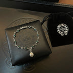 Chrome Hearts Diamond-Set Cross Bracelet