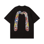 EVISU "Daruma Big M" Print Short-Sleeve T-Shirt