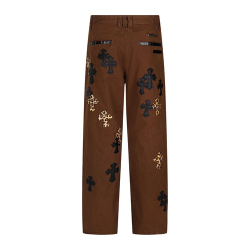Chrome Hearts "Leopard Print Cross" Leather Appliqué