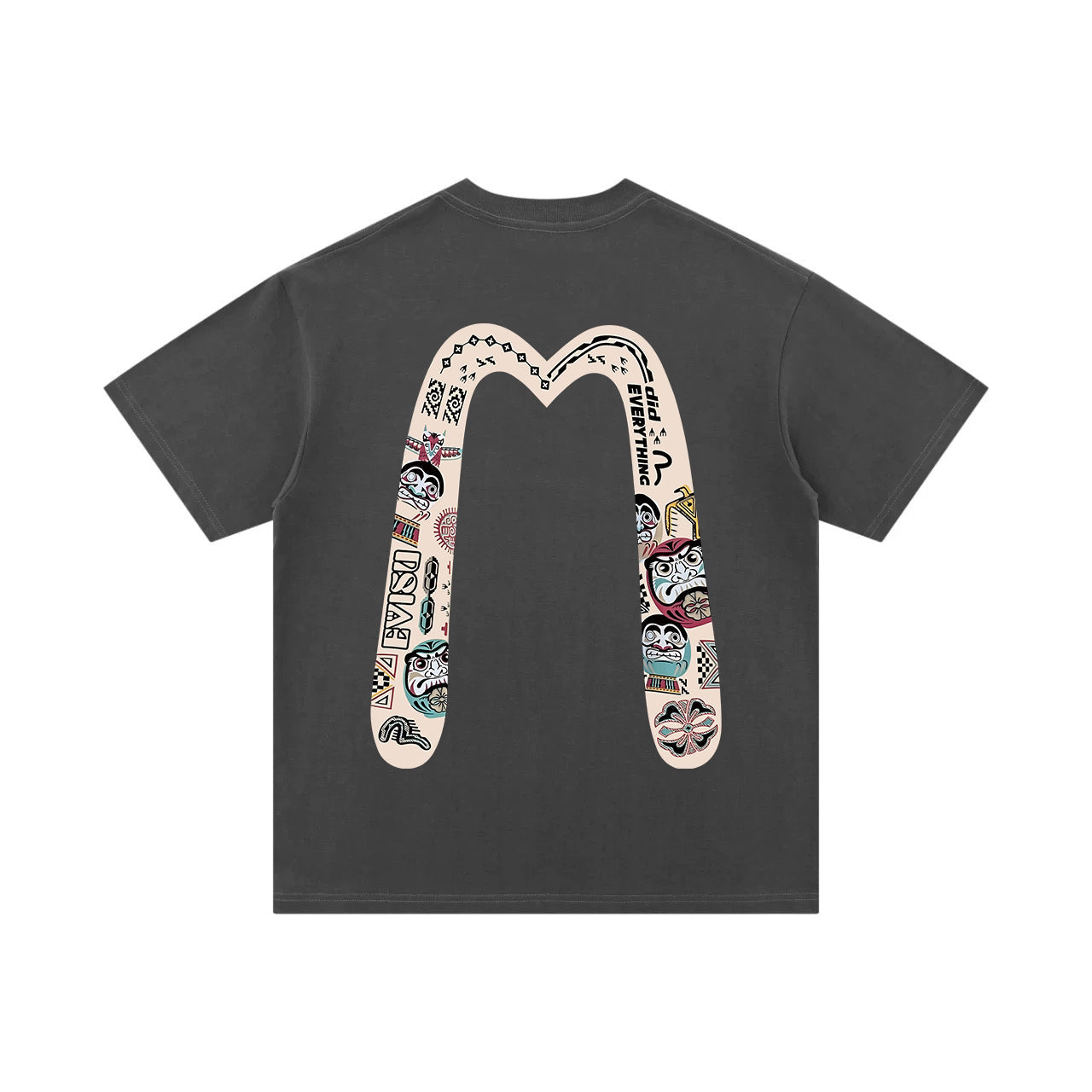 EVISU Daruma "Big M" Print Short-Sleeve T-Shirt