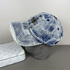 Chrome Hearts Washed, Distressed Denim Baseball Cap