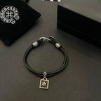 Chrome Hearts Double-Layer Leather Bracelet