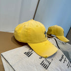 Chrome Hearts Yellow Washed and Distressed Baseball Cap