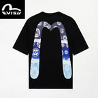 EVISU Brand "Big M Daruma Doll" Series T-Shirts