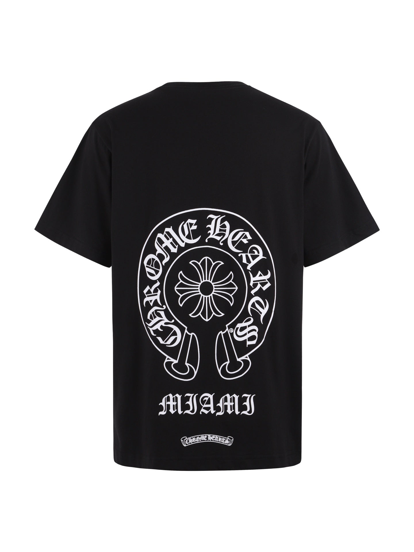 Chrome Hearts Miami Horseshoe T-Shirt - Black Pocket Tee with Iconic Back Print
