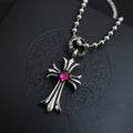 Chrome Hearts Ruby Cross Necklace
