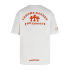 Chrome Hearts Hollywood Triple Cross Pocket T-Shirt - White Tee with Red Logo Print