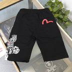 EVISU "Engimono Daruma" Print Sweat Shorts