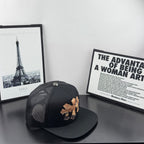 Chrome Hearts Black Camouflage 30-Cross Leather-Patch Mesh Trucker Hat