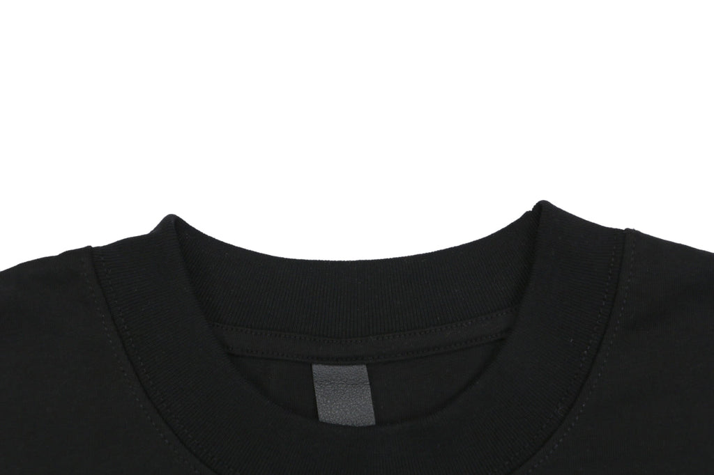 Chrome Hearts Style Black T-Shirt with Gold Cross Graphic and Bottom Logo - Premium Cotton Streetwear Tee
