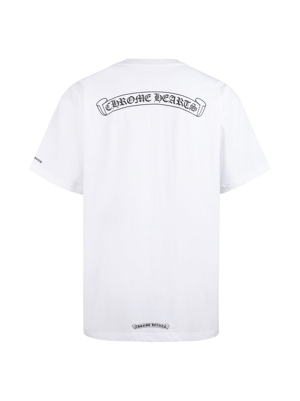 Chrome Hearts White Pocket T-Shirt with Back Scroll Logo - Classic Streetwear Tee