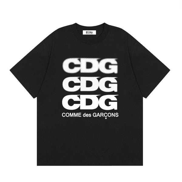 Comme des Garçons PLAY CDG Graphic Logo T-Shirt - Black Cotton Streetwear Tee