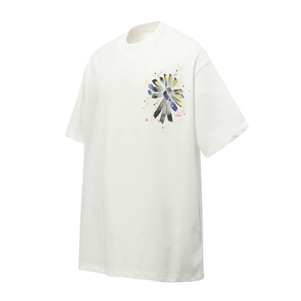 Chrome Hearts 2026 New Hand-Painted Graffiti Cross Short-Sleeve T-Shirt