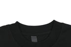 Chrome Hearts Style Gold & White Chest Logo T-Shirt - Black Cotton Streetwear Tee