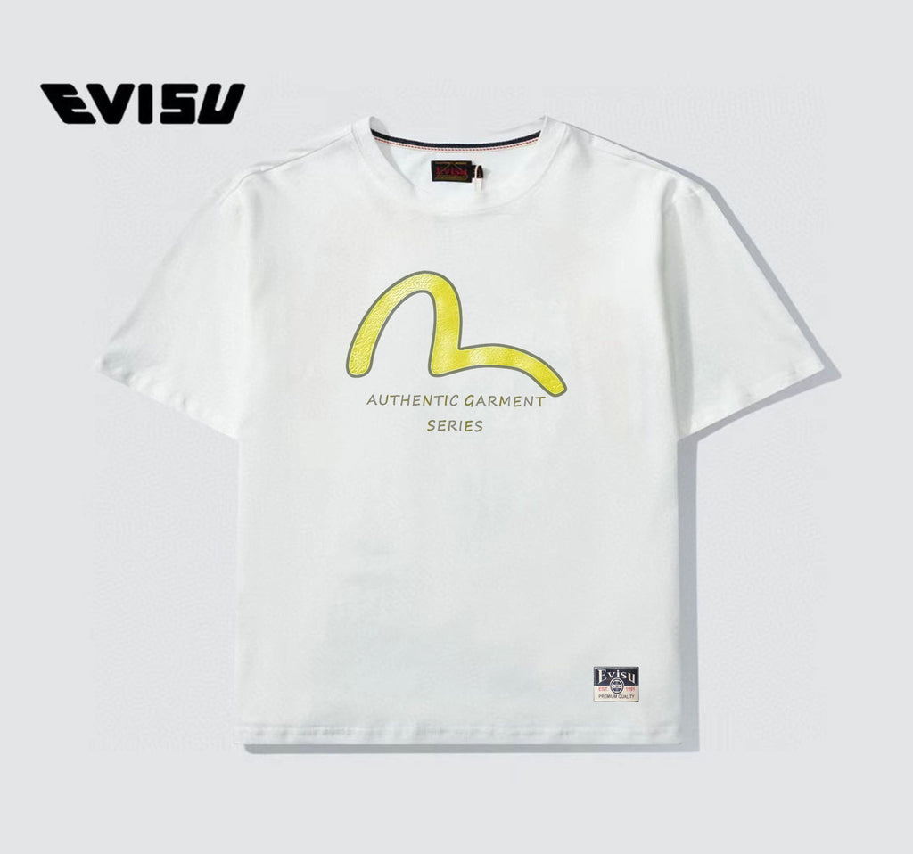 EVISU "Koi Leaping Over the Waves" Print Short-Sleeve T-Shirt is