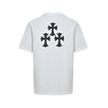 Chrome Hearts Men's White Cotton T-Shirt - Classic Banner Logo Crewneck Tee