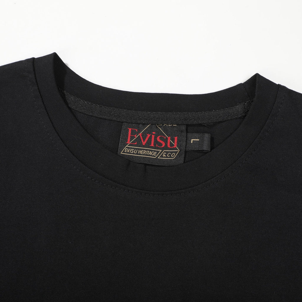 EVISU "Multi-Pocket & Gold Foil 'Big M'" Series Short-Sleeve T-Shirt