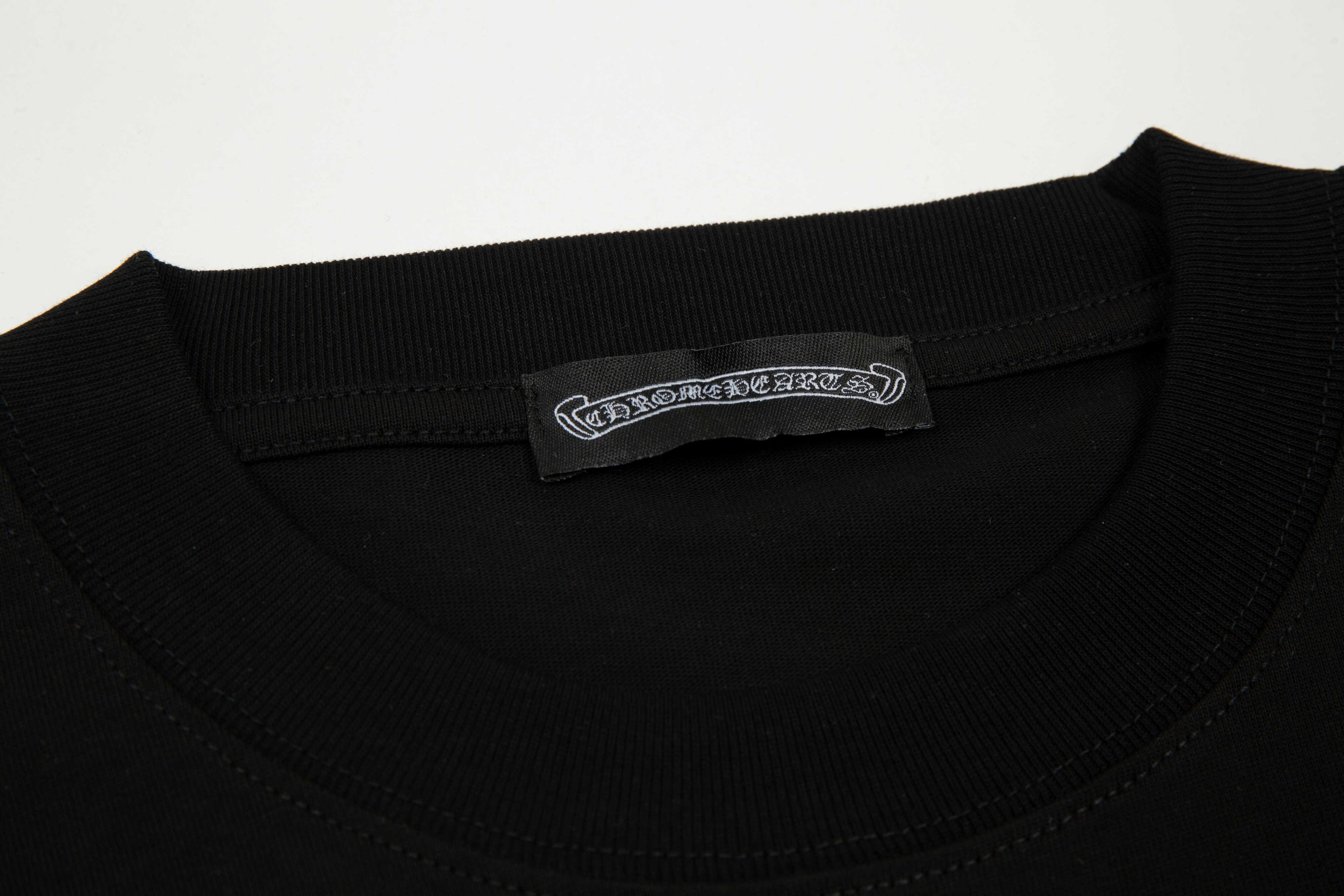 Chrome Hearts Triple Cross Hollywood T-Shirt - Black Classic Tee with White Logo