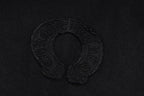 Chrome Hearts Style Horseshoe Cross T-Shirt - Embroidered Back Print, Vintage Wash Cotton Streetwear Tee