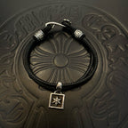 Chrome Hearts Double-Layer Leather Bracelet