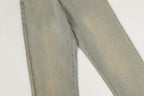Evisu x Loewe Collaboration Men's Wide-Leg Jeans – Light Wash Embroidered Denim