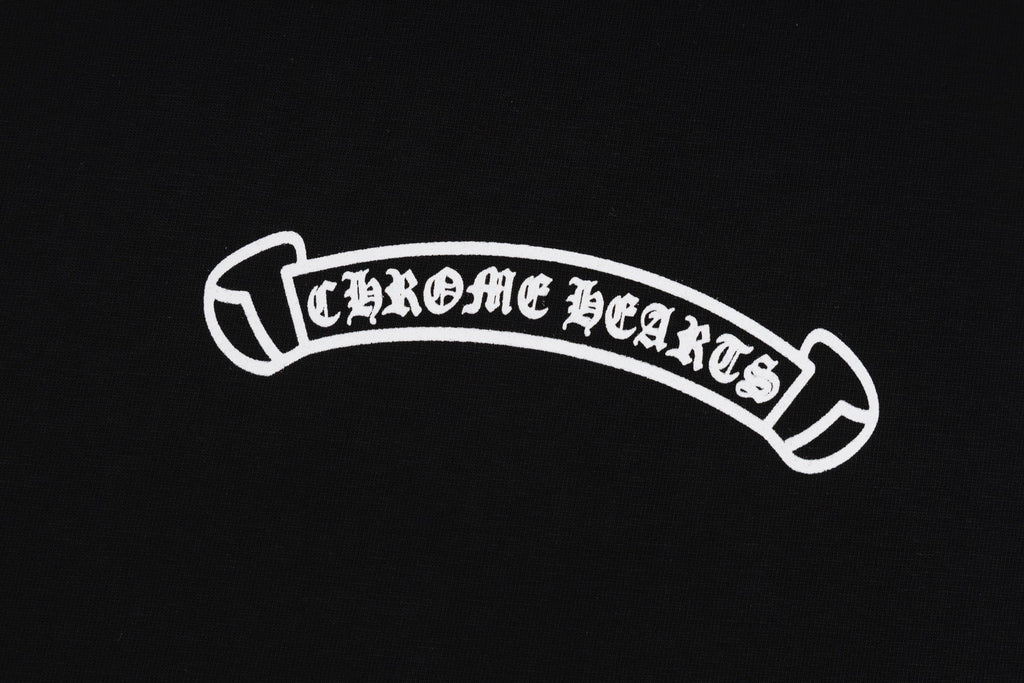 Chrome Hearts 2026 SS Green Floral Cross Graphic T-Shirt - Black Unisex Cotton Tee