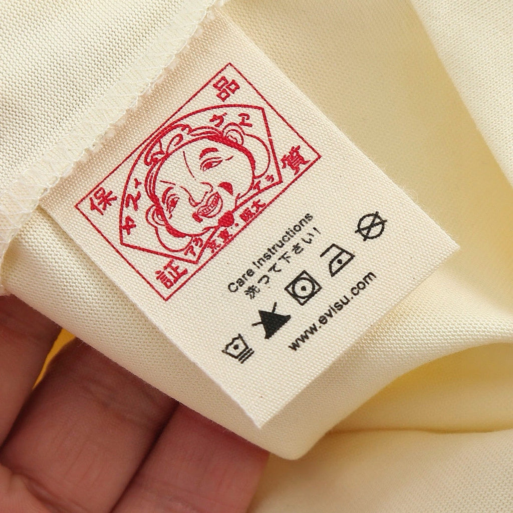 EVISU Short-Sleeve T-Shirt with Triangular God of Fortune Print