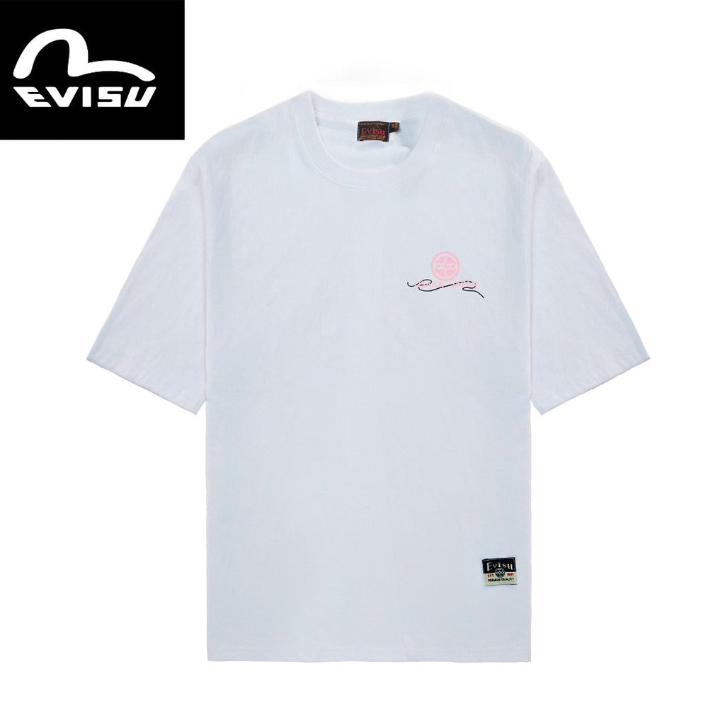 EVISU "Lucky Cat Big M" Printed Short-Sleeve T-Shirt
