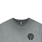 Chrome Hearts Style Vintage Wash Horseshoe T-Shirt - Grey Faded Streetwear Tee