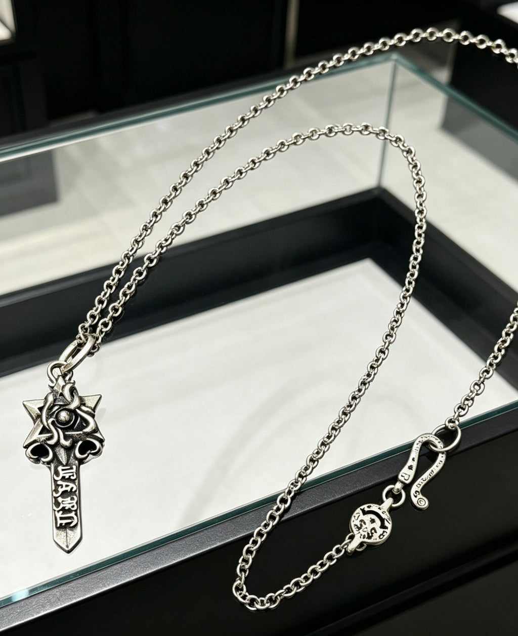 Chrome Hearts Star of David Sword Pendant