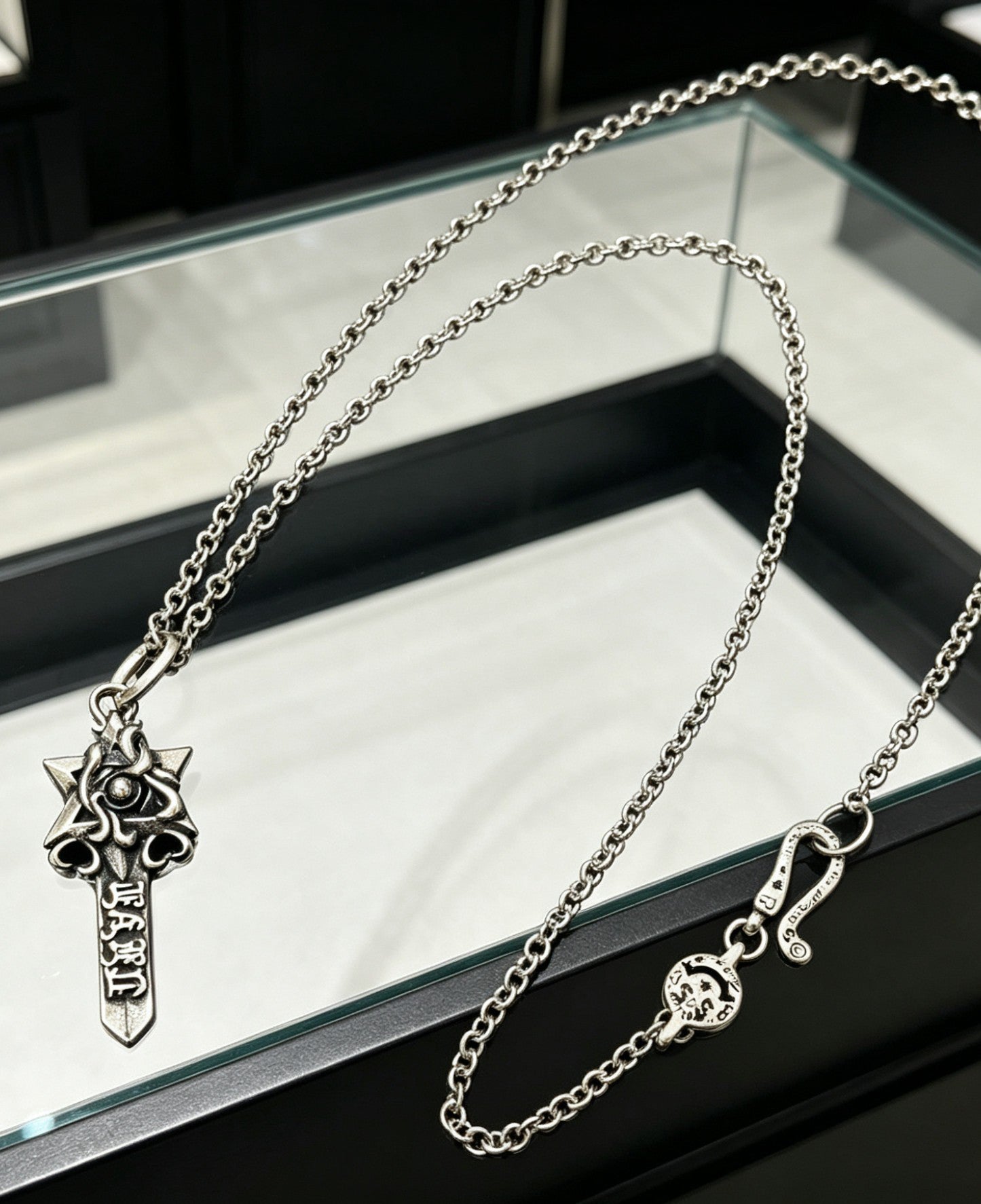 Chrome Hearts Star of David Sword Pendant