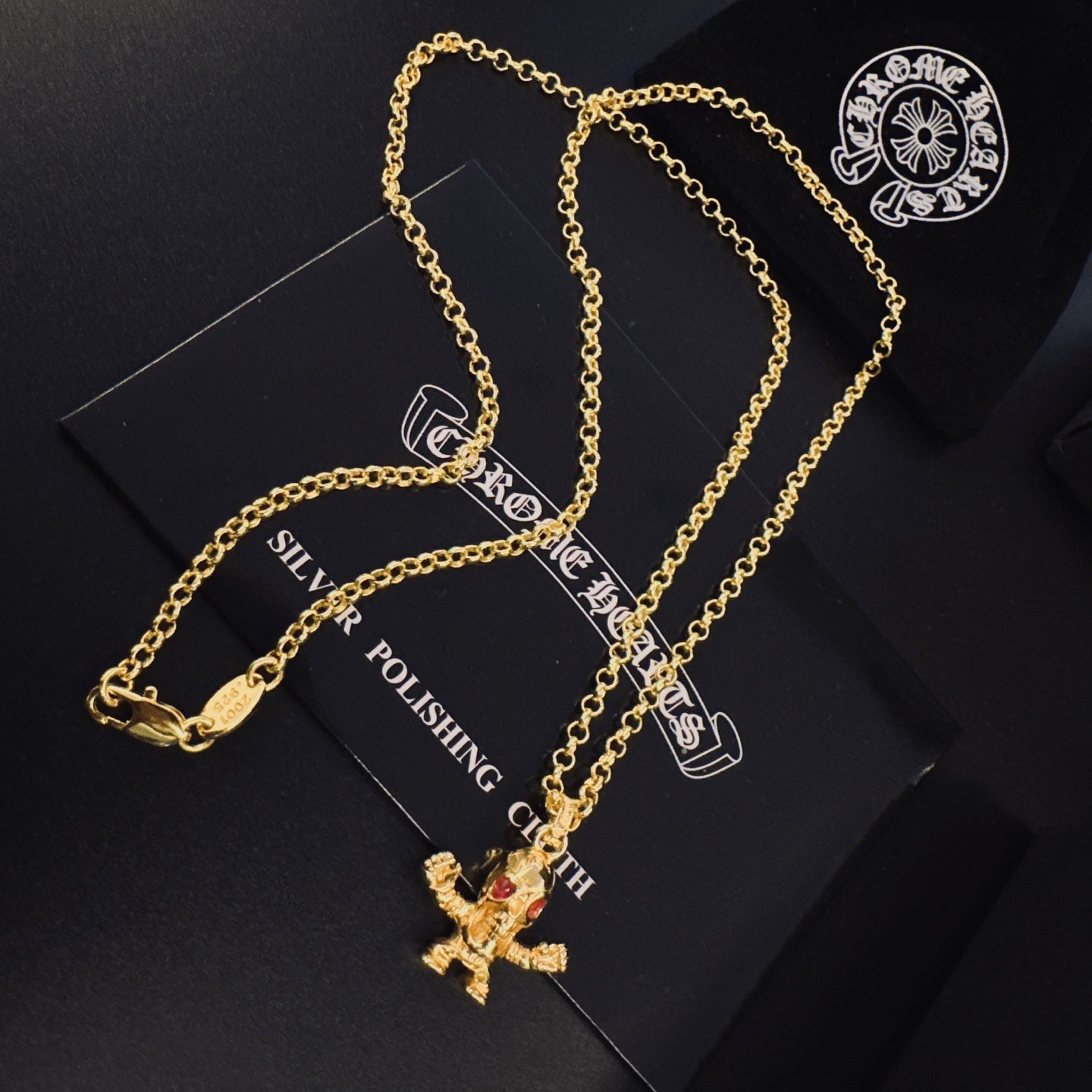 Chrome Hearts Foti Series Harris Skull Pendant Necklace