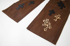 Chrome Hearts "Leopard Print Cross" Leather Appliqué