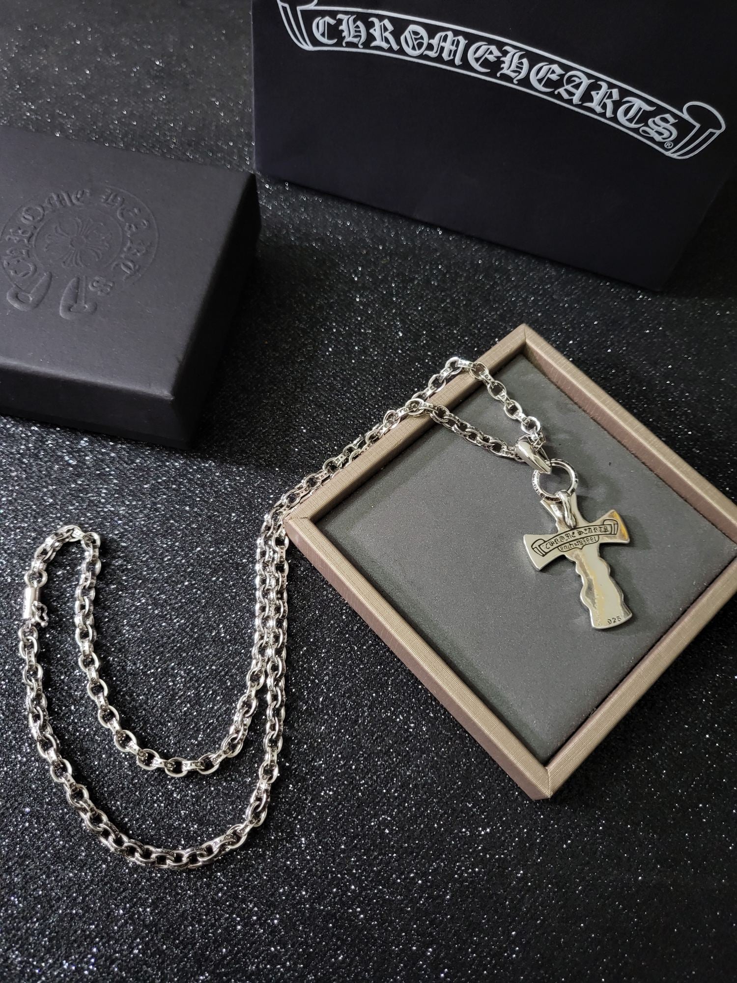 Chrome Hearts Celtic Dragon Cross Necklace