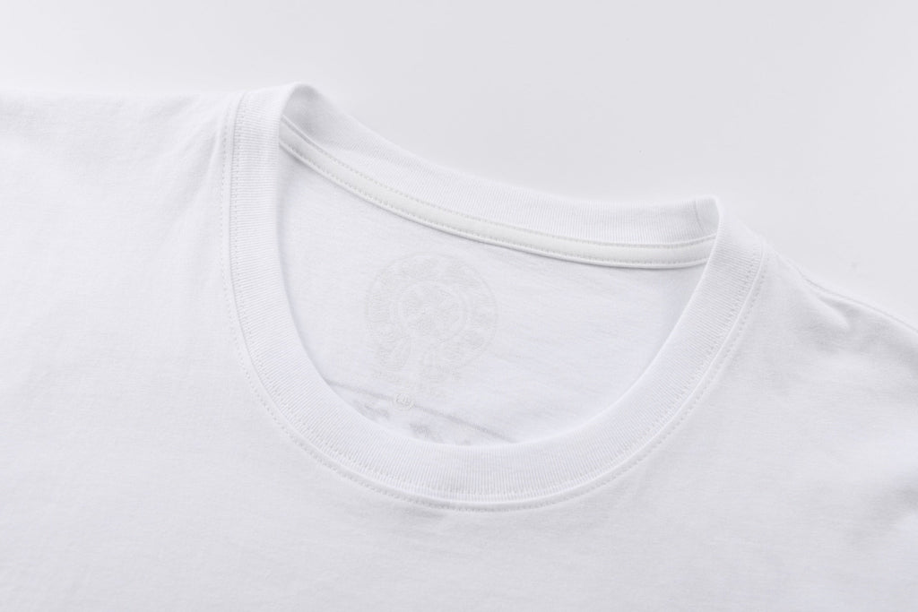 Chrome Hearts White Pocket T-Shirt with Back Scroll Logo - Classic Streetwear Tee