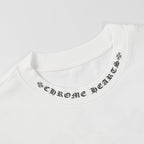 Chrome Hearts Style Gothic Cross Pocket T-Shirt – Back Print & Neck Embroidery, Premium Cotton Streetwear Tee
