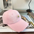 Chrome Hearts Pink Distressed Ripped Baseball Cap