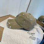 Chrome Hearts Khaki Washed, Distressed Baseball Cap