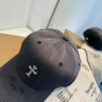 Chrome Hearts Black Washed, Distressed Baseball Cap