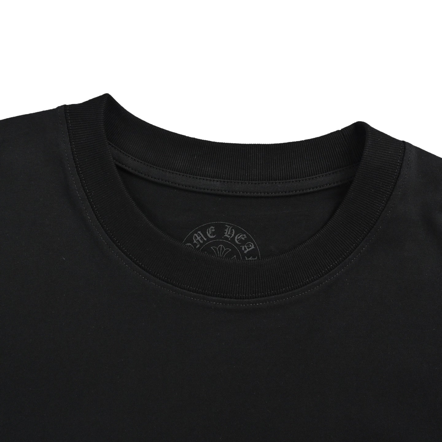 Chrome Hearts 2026 SS Pink Horseshoe & Cross Pocket T-Shirt - Black Unisex Cotton Tee with Gothic Logo