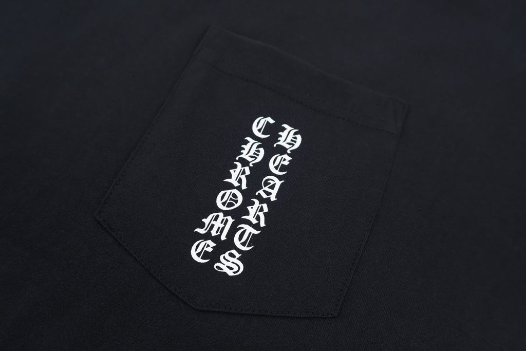 Chrome Hearts California F*ck You Pocket T-Shirt - Black Tee with Pink Gothic Print