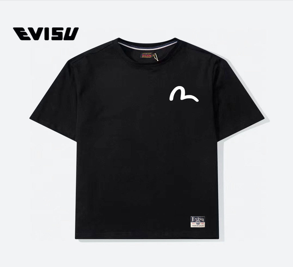 EVISU "Koi Leaping Over the Dragon Gate" Printed Short-Sleeve T-Shirt