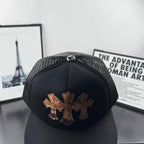 Chrome Hearts Black Camouflage 30-Cross Leather-Patch Mesh Trucker Hat