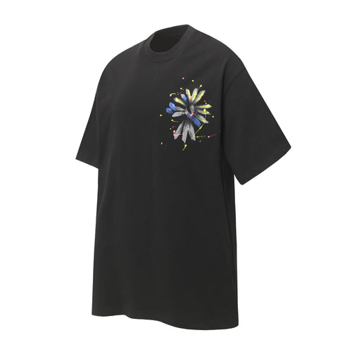 Chrome Hearts 2026 New Hand-Painted Graffiti Cross Short-Sleeve T-Shirt