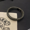 Chrome Hearts Braided Leather Cord Bracelet